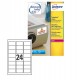 Etichette adesive extra strong L6141 - in poliestere - laser - permanenti - 63,5 x 33,9 mm - 24 et/fg - 20 fogli - bianco - Aver