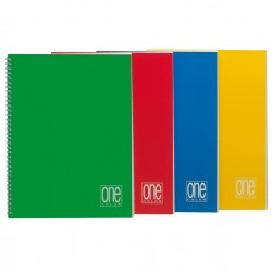 Quaderno One Color - A5 - s/fori - 1 rigo - 60 fogli - 80 gr - spiralato - Blasetti