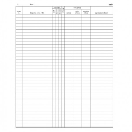 Registro arrivi/partenze - 31 x 24,5cm - 46pg - Edipro