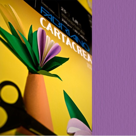 Cartoncino CartaCrea - 35 x 50 cm - 220gr - viola - Fabriano - blister 10 fogli