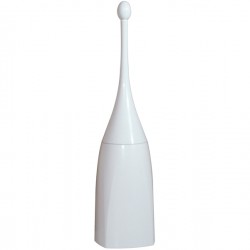 Portascopino per bagno - da terra - 12x12x48,5 cm - ABS - bianco - Mar Plast