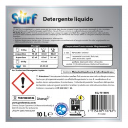 Detersivo liquido per lavatrice - 10 L - Surf