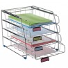 Set da 4 vaschette scorrevoli - 31,5 x 39 x 31,5 cm - vaschette 6,5 cm - metallo - Alba