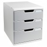 Cassettiera Modulo A4 - 28,8 x 32 x 35 cm - 3 cassetti - grigio/granito - Exacompta