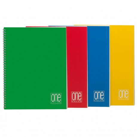 Maxiquaderno One Color - A4 - s/fori - 60 fogli - 80 gr - quadretto 4 mm - spiralato - Blasetti