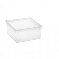 Contenitore multiuso Light Box L - 37,8x39,6x18,5 cm - 23 L - plastica - trasparente - Terry
