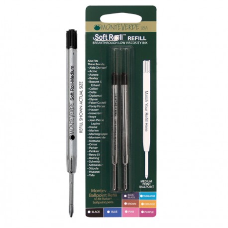Refill per sfera Parker - punta media - blu - Monteverde - conf. 2 pezzi