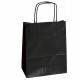 Shopper Twisted - maniglie cordino - 26 x 11 x 34,5 cm - carta kraft - nero - Mainetti Bags - conf. 25 pezzi