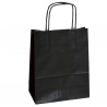 Shopper Twisted - maniglie cordino - 36 x 12 x 41 cm - carta kraft - nero - Mainetti Bags - conf. 25 pezzi