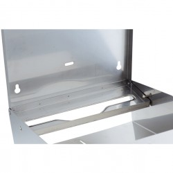 Distributore asciugamani piegati C/Z - Brinox - 28x10,2x36,5 cm - acciaio inox - capacità 400 fogli - grigio - Medial