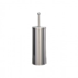 Portascopino WC Basic - da terra - acciaio inox - diametro 9,8 cm - altezza 38 cm - silver - Medial