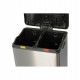 Pattumiera a pedale Multiflux - 49,5 × 45,9 × 63,6 cm - 2 secchi da 30 L ciascuno - inox - Medial