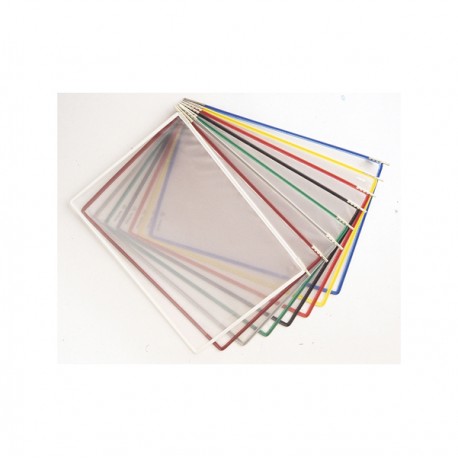 Tasche di ricambio - per leggio T Technic - A4 - colori assortiti - Djois - conf. 10 pezzi