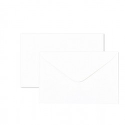 Scatola 100 biglietti + 100 buste - Bristol - bianco - 75 x 112 mm - Rex Sadoch