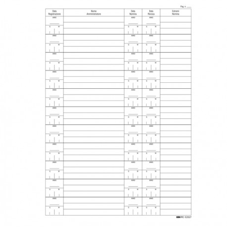 Registro nomina/revoca amministratore - 297 x 210mm - 16 fogli - Edipro