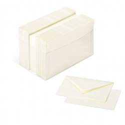 Scatola 100 cartoncini (200gr) + 100 buste (90gr) - avorio - formato 4 - Favini