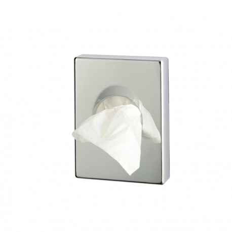 Dispenser ABS per sacchetti igienici - 9,8x2,5x13,8 cm - argento cromato - Medial