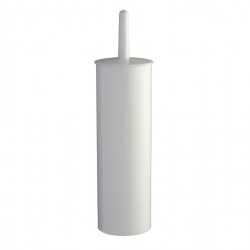 Portascopino WC Basica - da terra - ABS - diametro 10,3 cm - altezza 39,5 cm - bianco - Medial