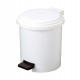 Pattumiera a pedale Ruf - PP - 6 L - diametro 22,5 cm - altezza 26,5 cm - bianco - Medial