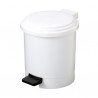 Pattumiera a pedale Ruf - PP - 6 L - diametro 22,5 cm - altezza 26,5 cm - bianco - Medial