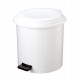 Pattumiera a pedale Ruf - PP - 12 L - diametro 27 cm - altezza 34 cm - bianco - Medial