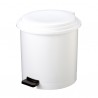 Pattumiera a pedale Ruf - PP - 12 L - diametro 27 cm - altezza 34 cm - bianco - Medial