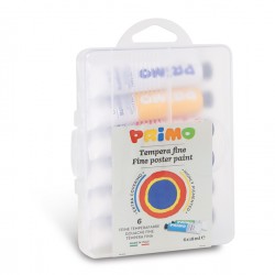 Tubi tempera - 18 ml - colori assortiti - Primo - astuccio 6 pezzi