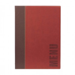Portamenù Trendy - 1 inserto doppio incluso - A4 - 24 x 34 cm - bordeaux - Securit