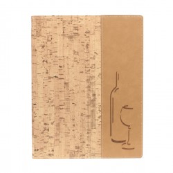 Carta dei vini Design - 1 inserto doppio incluso - A4 - 24 x 34 cm - sughero - Securit