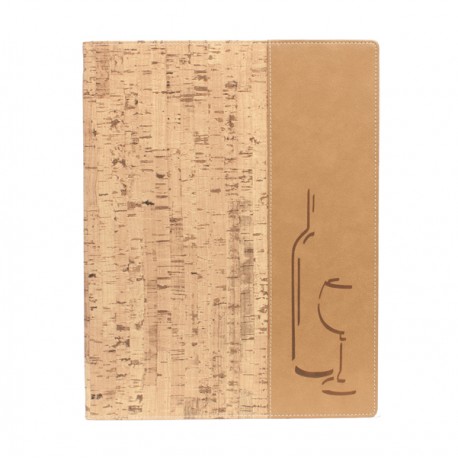 Carta dei vini Design - 1 inserto doppio incluso - A4 - 24 x 34 cm - sughero - Securit