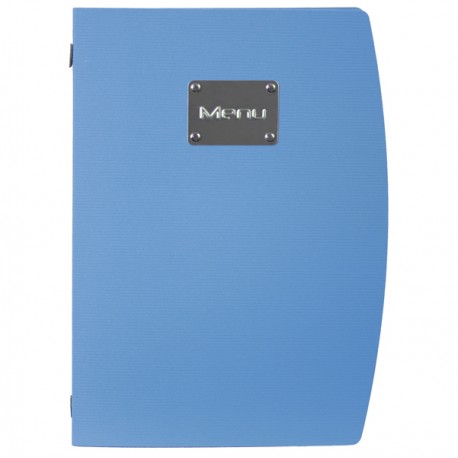 Portamenù Rio - 1 inserto doppio incluso - A4 - 24 x 34 cm - blu - Securit