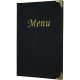 Portamenù Basic - A4 - 31,5 x 24 cm - PVC - nero - 4+2 buste fisse incluse - Securit