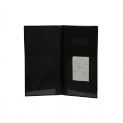 Portaconto Basic - 23,7 x 12,5 cm - PVC - nero - 4+2 buste fisse incluse - Securit