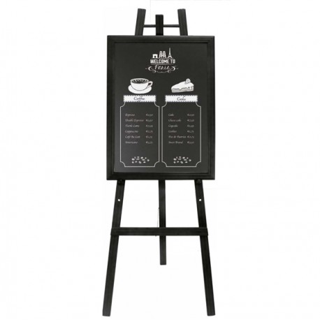 Cavalletto in legno nero - altezza 165 cm - Securit