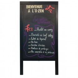 Lavagna Sandwich - cavalletto nero - 69 x 125 cm - Securit