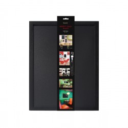Lavagna Woody - cornice nera - 40 x 60 cm - Securit