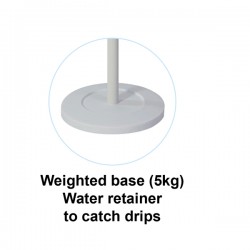 Appendiabiti a 6 ganci Music + 3 miniganci 175cm - bianco/legno - Alba