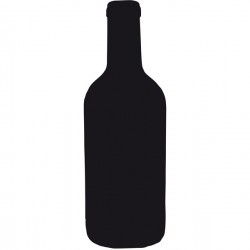 Lavagna da parete Silhouette - 49,5 x 19,5 cm - forma bottiglia - nero - Securit