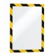 Cornice Duraframe Security - adesiva - pannello magnetico - A4 (21 x 29,7 cm) - giallo/nero - Durable