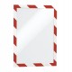 Cornice Duraframe Security - adesiva - pannello magnetico - A4 (21 x 29,7 cm) - rosso/bianco - Durable