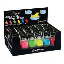 Gomma Riscrivi per gel cancellabile - colori assortiti - 6x3cm - Osama