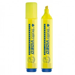 Evidenziatore Tratto Video - punta a scalpello - tratto da 1,0mm-5,0mm - giallo - Tratto