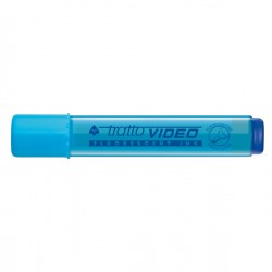 Evidenziatore Tratto Video - punta a scalpello - tratto da 1,0mm-5,0mm - azzurro - Tratto