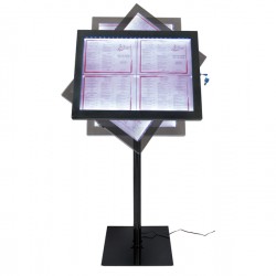 Espositore a LED per esterni/interni - display 4 x A4 - Securit