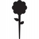 Silhouette Tags - formato fiore - 15 x 25 cm - nero - Securit - set 5 pezzi