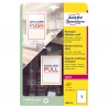 Etichette adesive per finestre - in carta - con pellicola - laser - rimovibili - 210 x 297 mm - 1et/fg - 10 fogli - bianco - Ave