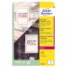 Etichette adesive per finestre - in carta - con pellicola - laser - rimovibili - 210 x 148 mm - 1et/fg - 10 fogli - bianco - Ave