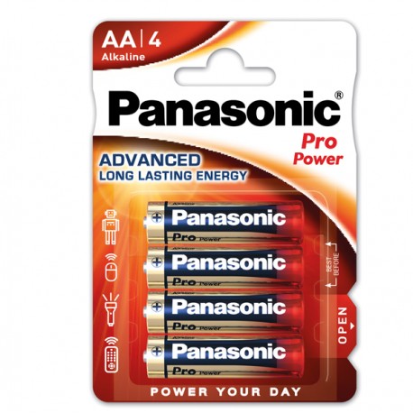 Pila stilo AA - 1,5V - ProPower - LR6 - Panasonic - blister 4 pezzi
