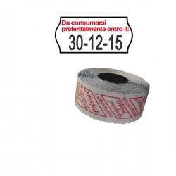 Printex - pack 10 rotoli Rotolo da 1000 etichette a onda per Printex Smart 8/2612 - DA CONSUMARSI… - 26x12 mm - adesivo permanen