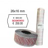 Rotolo da 1000 etichette a onda per Printex Smart 16/2616 - SCONTATO - 26x16 mm - adesivo permanente - bianco - Printex - pack 1